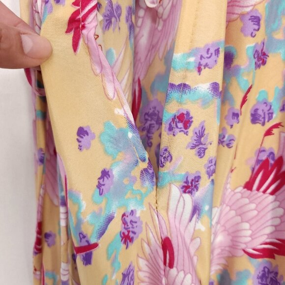 Raga By Anthropology Maxi Dress Size Medium Tiered Open Back Floral Boho - Picture 10 of 15